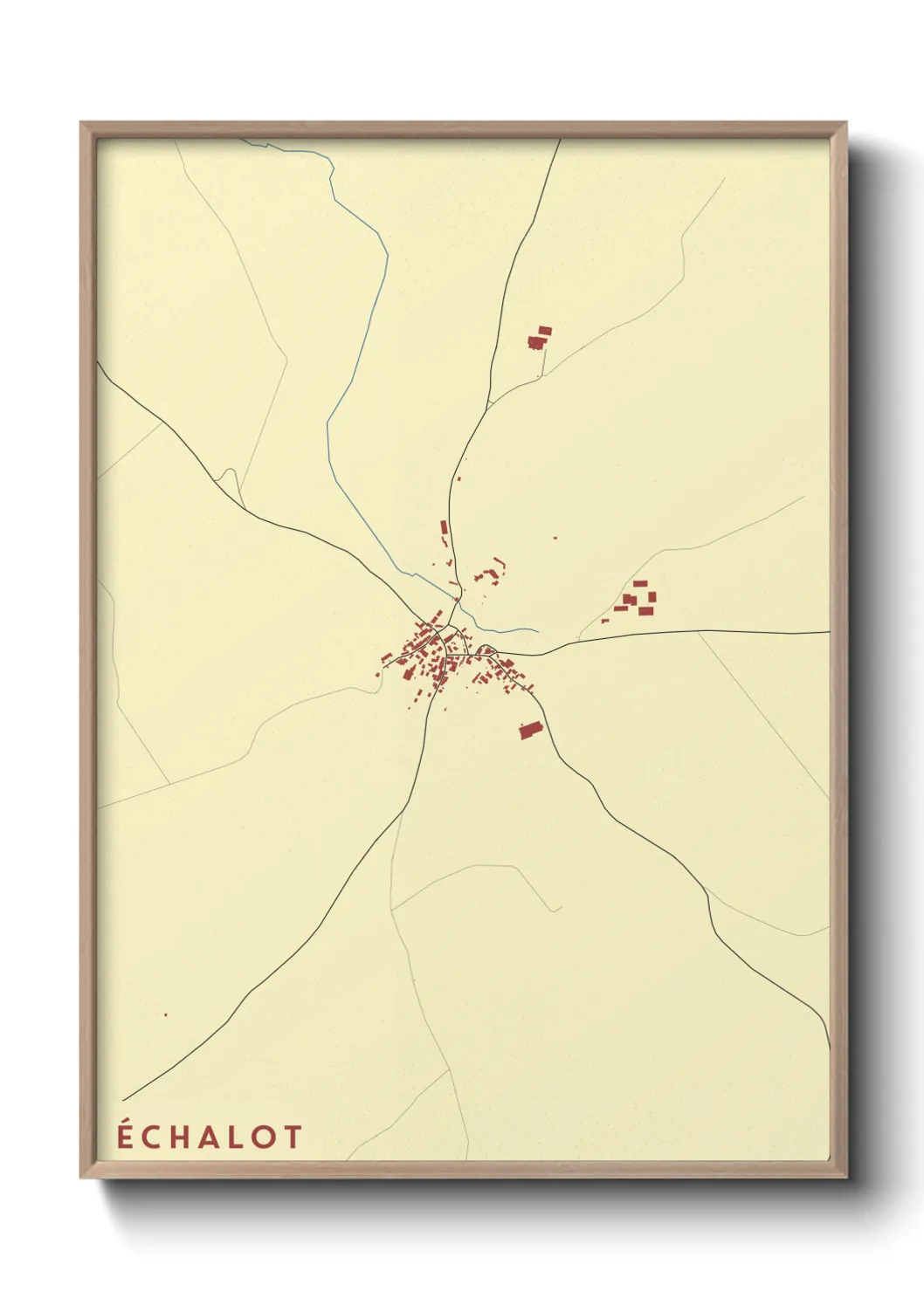 Une affiche de carte sur Échalot