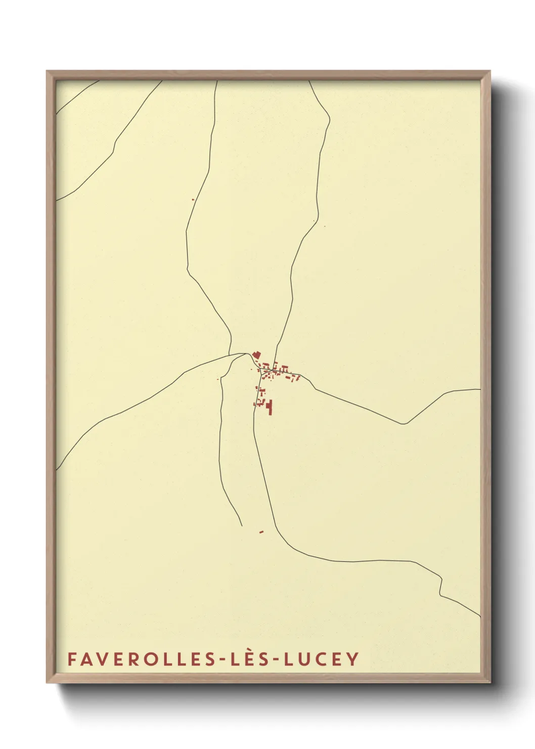 Un poster carteFaverolles-lès-Lucey