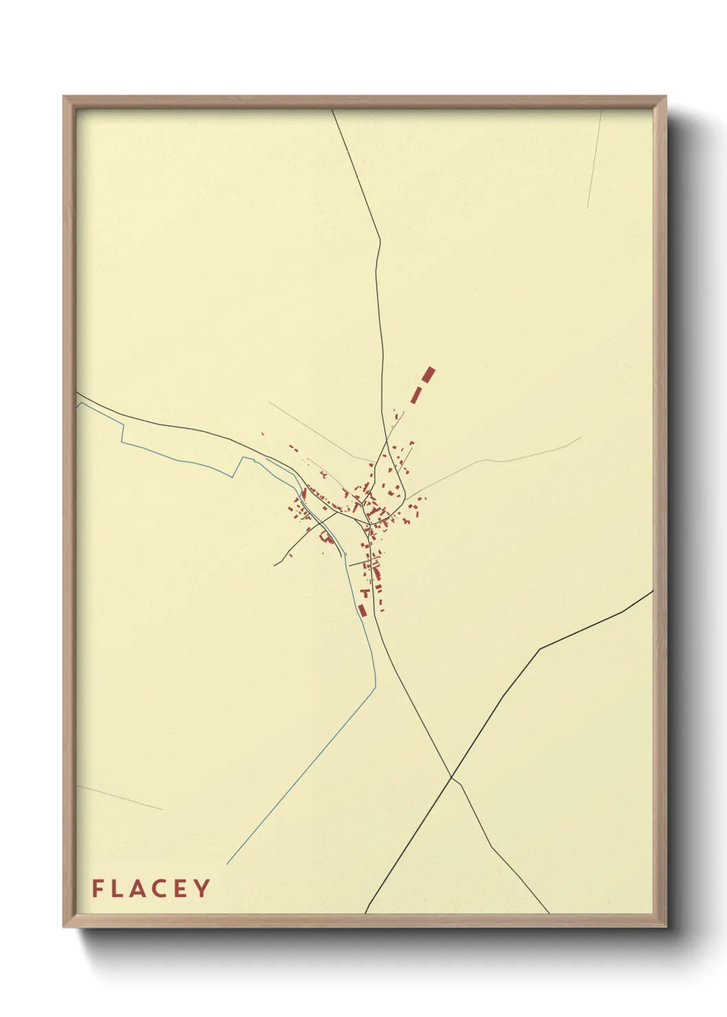 Une affiche de carte sur Flacey