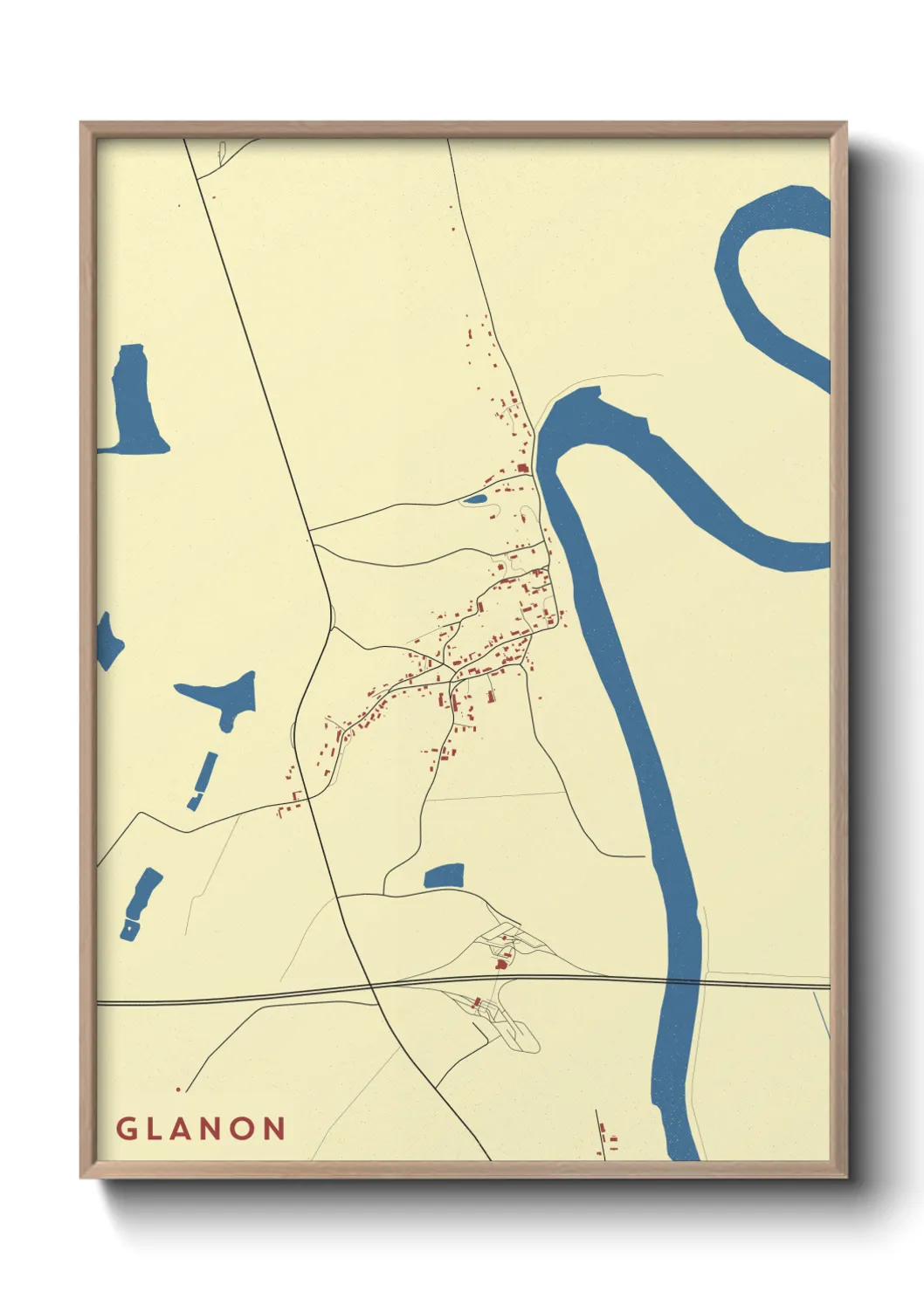 Une affiche de carte sur Glanon