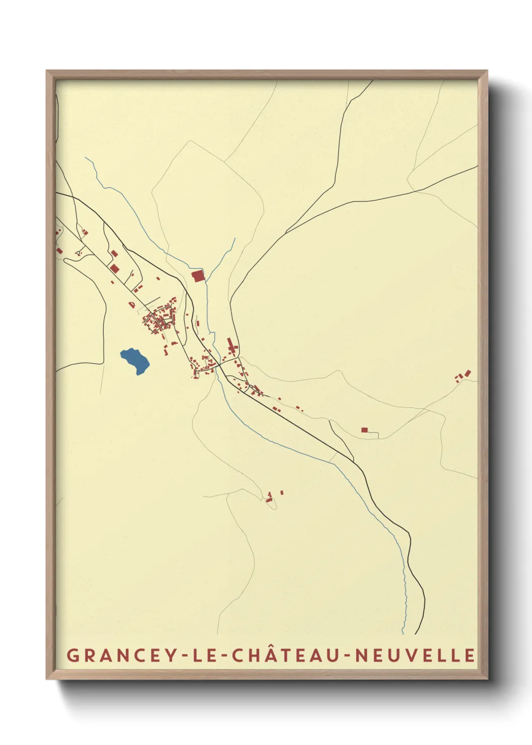 Un poster carteGrancey-le-Château-Neuvelle