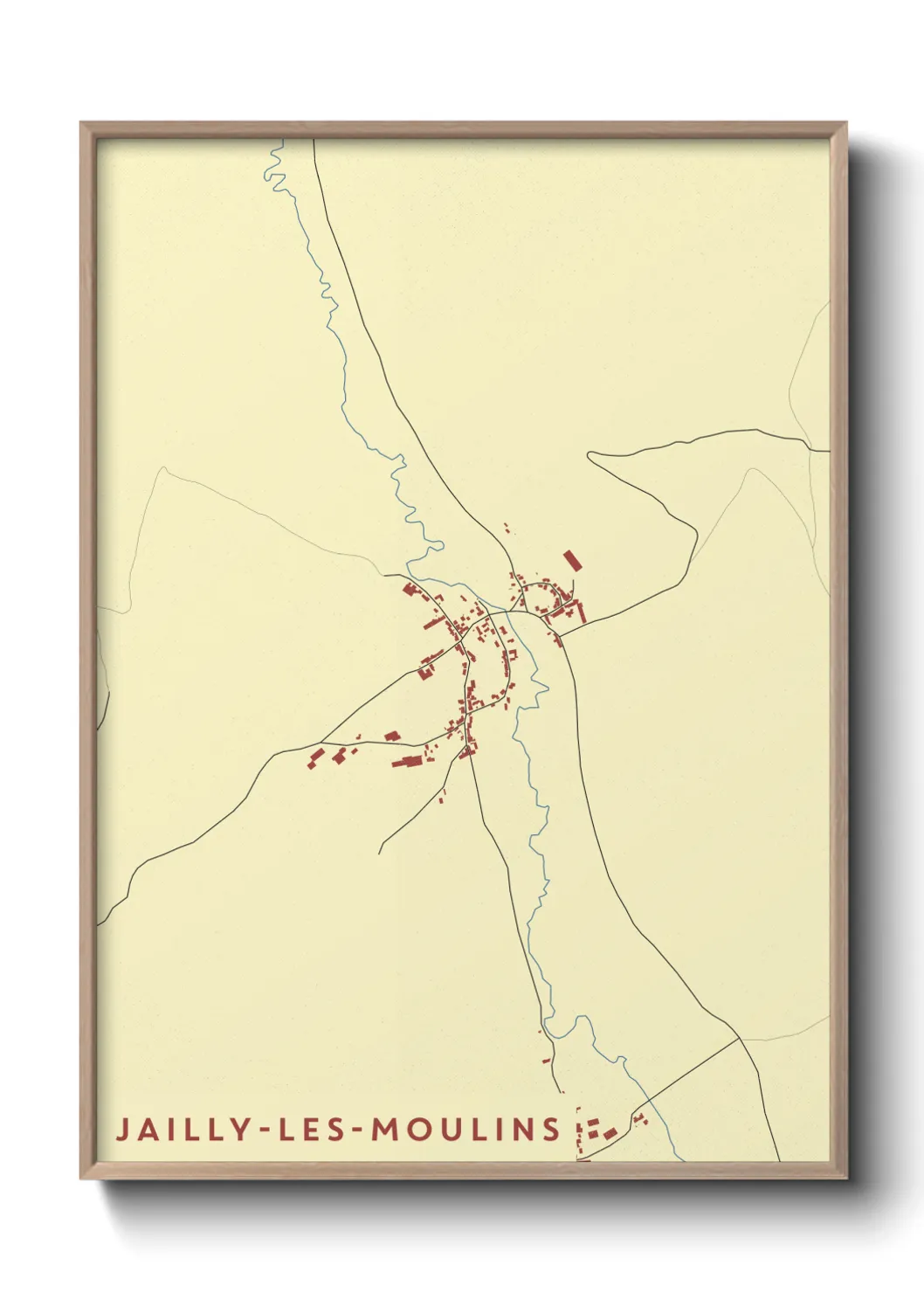 Un poster carteJailly-les-Moulins