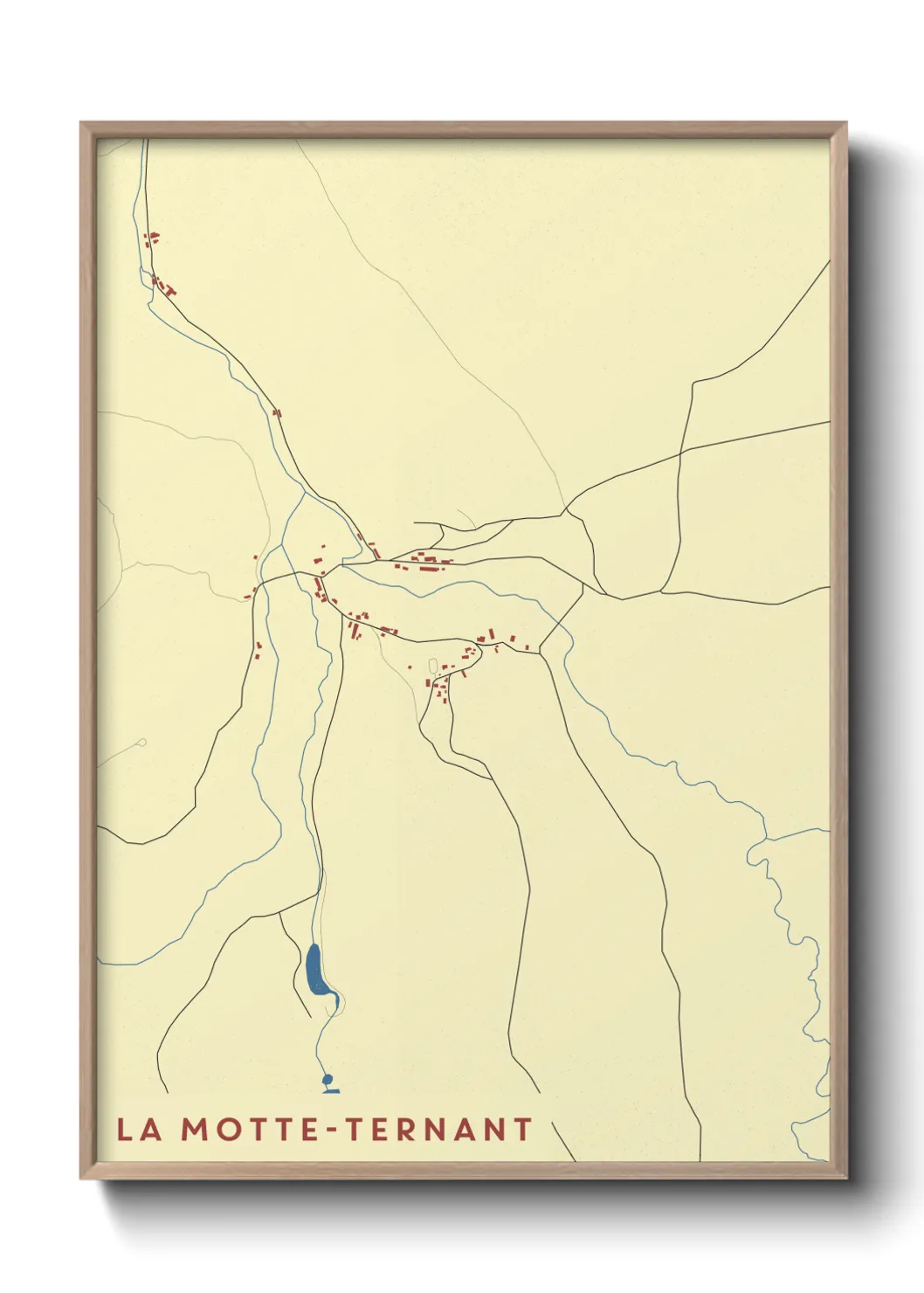 Une affiche de carte sur La Motte-Ternant