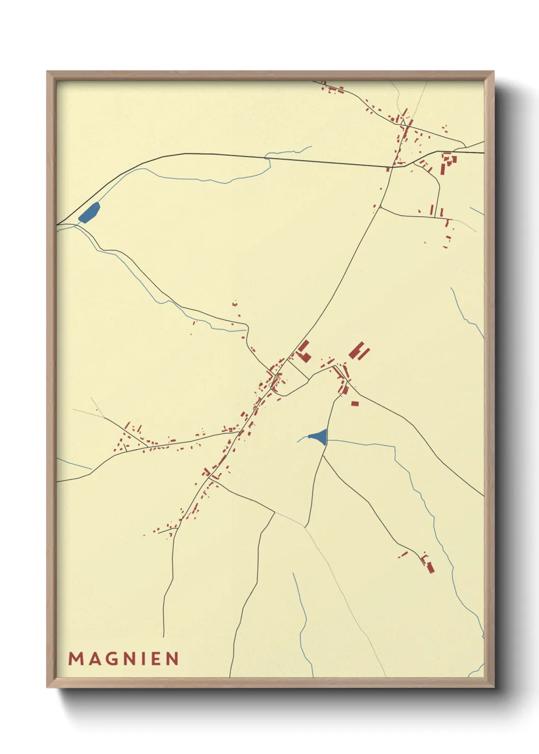 Une affiche de carte sur Magnien