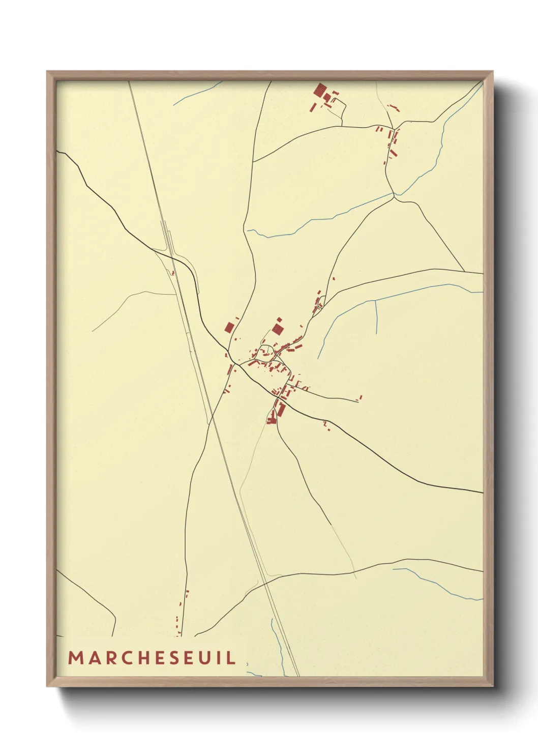 Une affiche de carte sur Marcheseuil