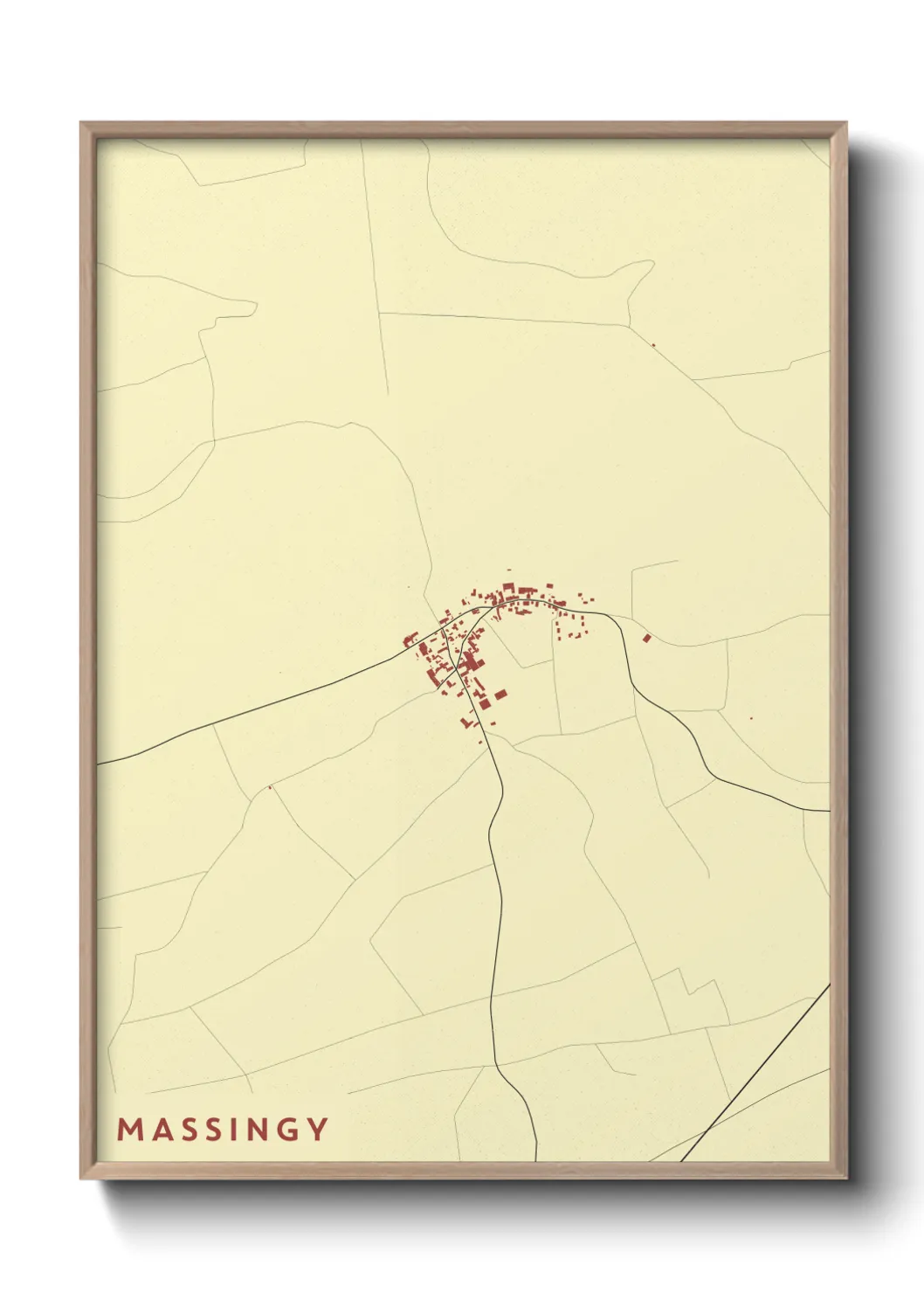 Une affiche de carte sur Massingy