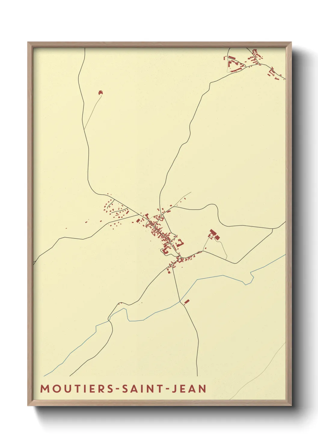 Un poster carteMoutiers-Saint-Jean