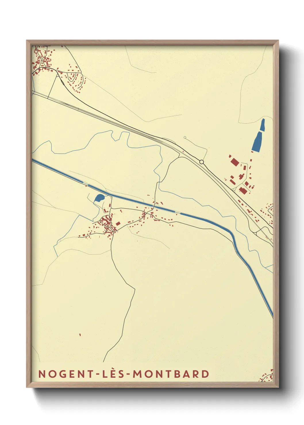 Un poster carteNogent-lès-Montbard