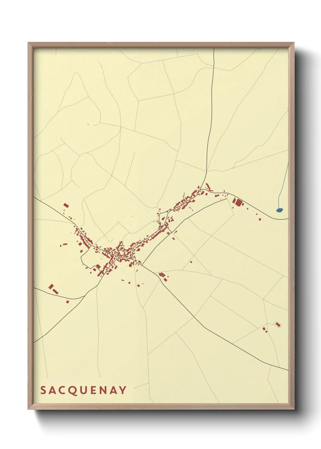 Une affiche de carte sur Sacquenay