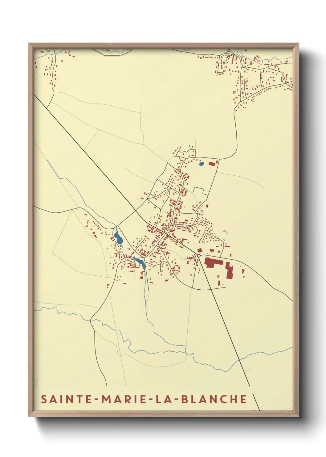 Un poster carteSainte-Marie-la-Blanche