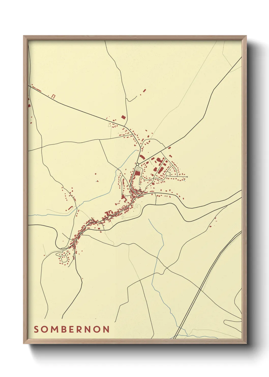 Une affiche de carte sur Sombernon