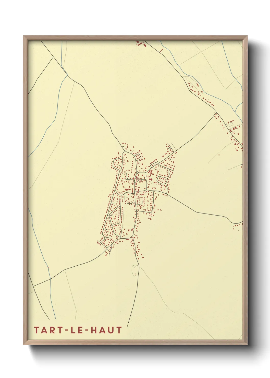Une affiche de carte sur Tart-le-Haut