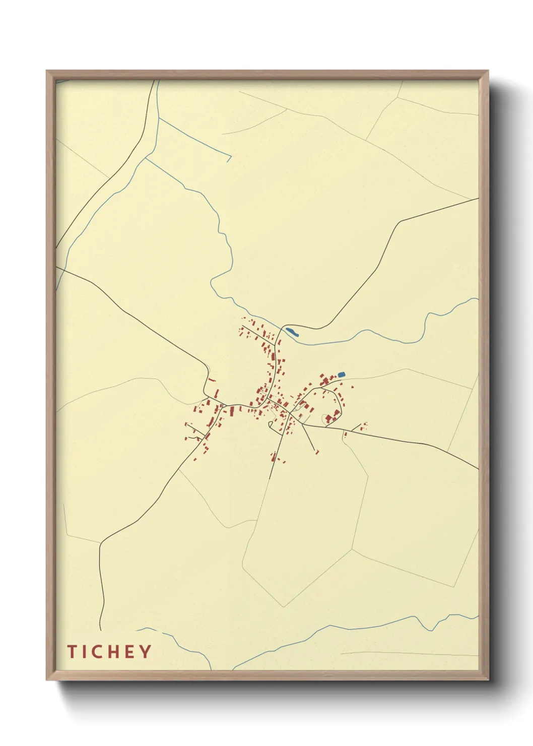 Une affiche de carte sur Tichey