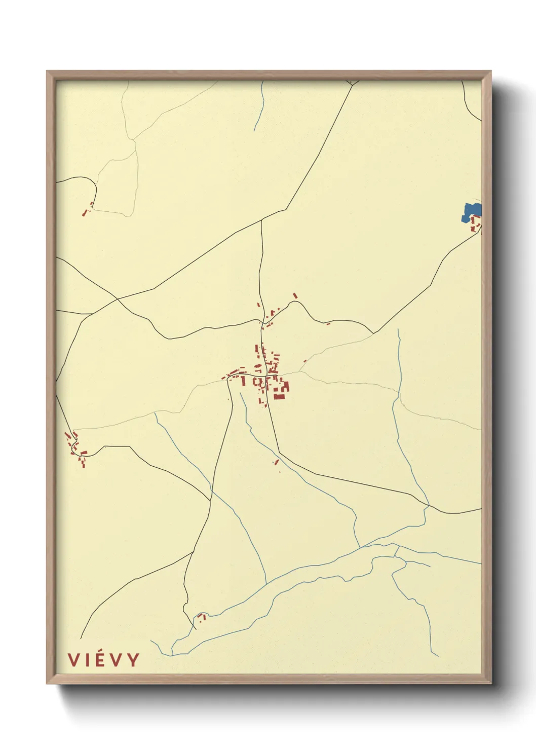 Une affiche de carte sur Viévy