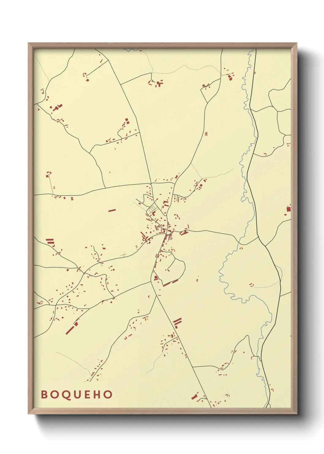 Une affiche de carte sur Boqueho