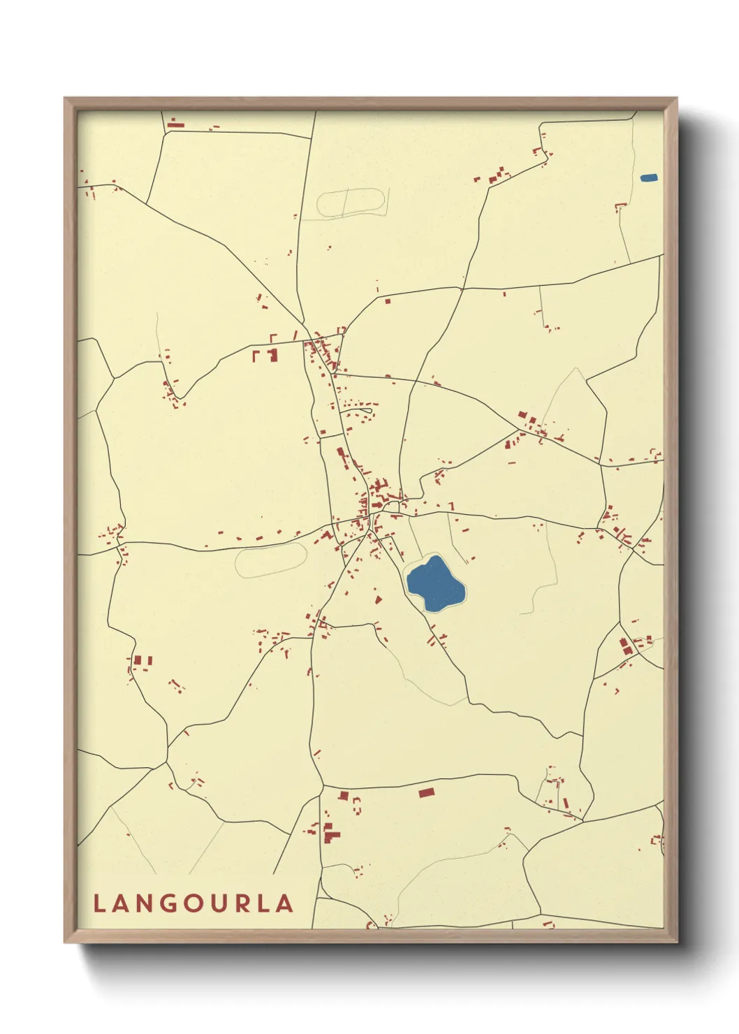 Une affiche de carte sur Langourla