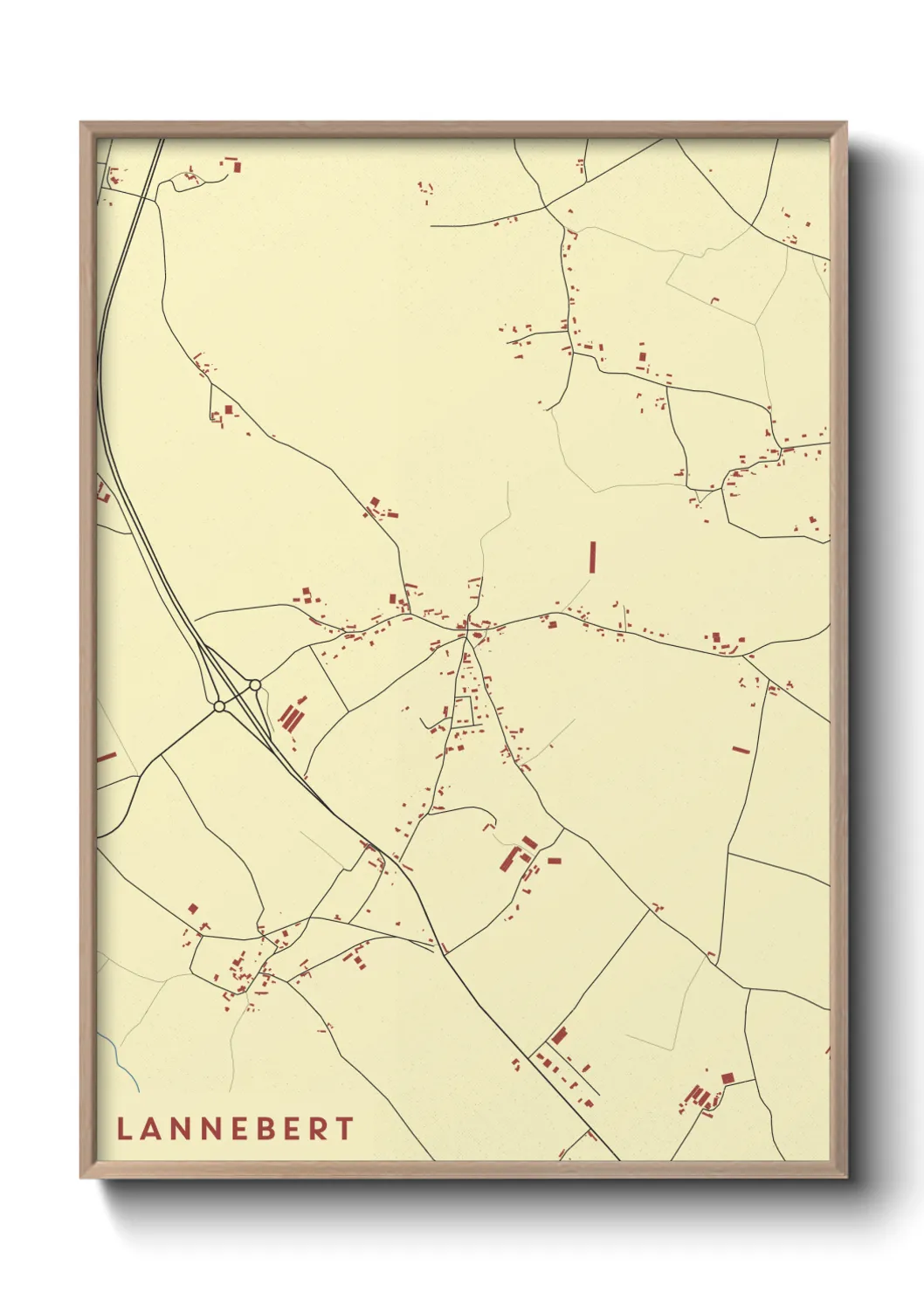 Une affiche de carte sur Lannebert