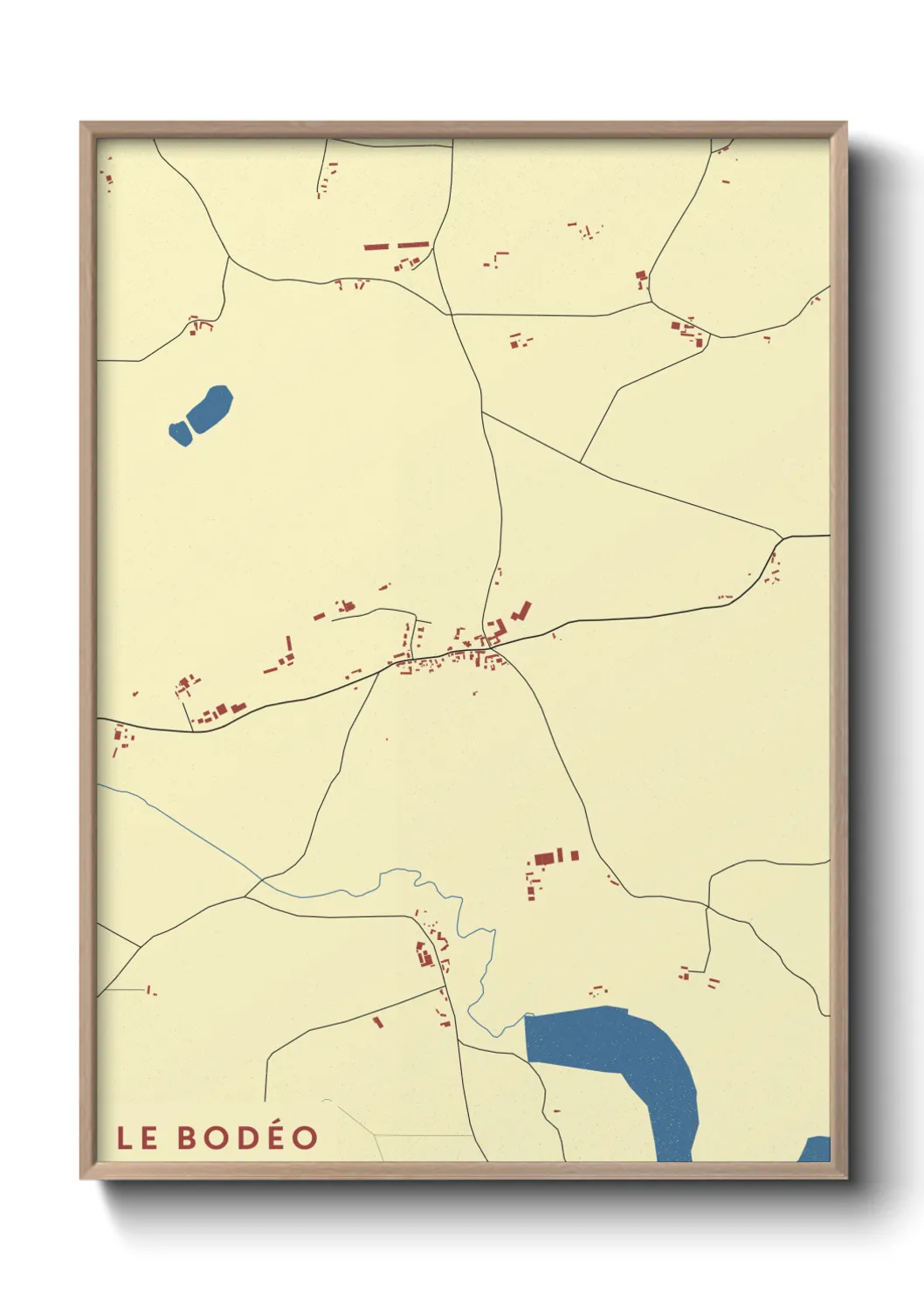 Une affiche de carte sur Le Bodéo