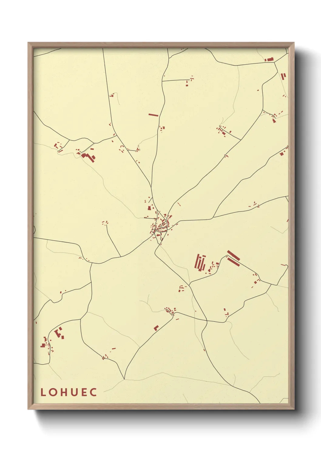 Une affiche de carte sur Lohuec