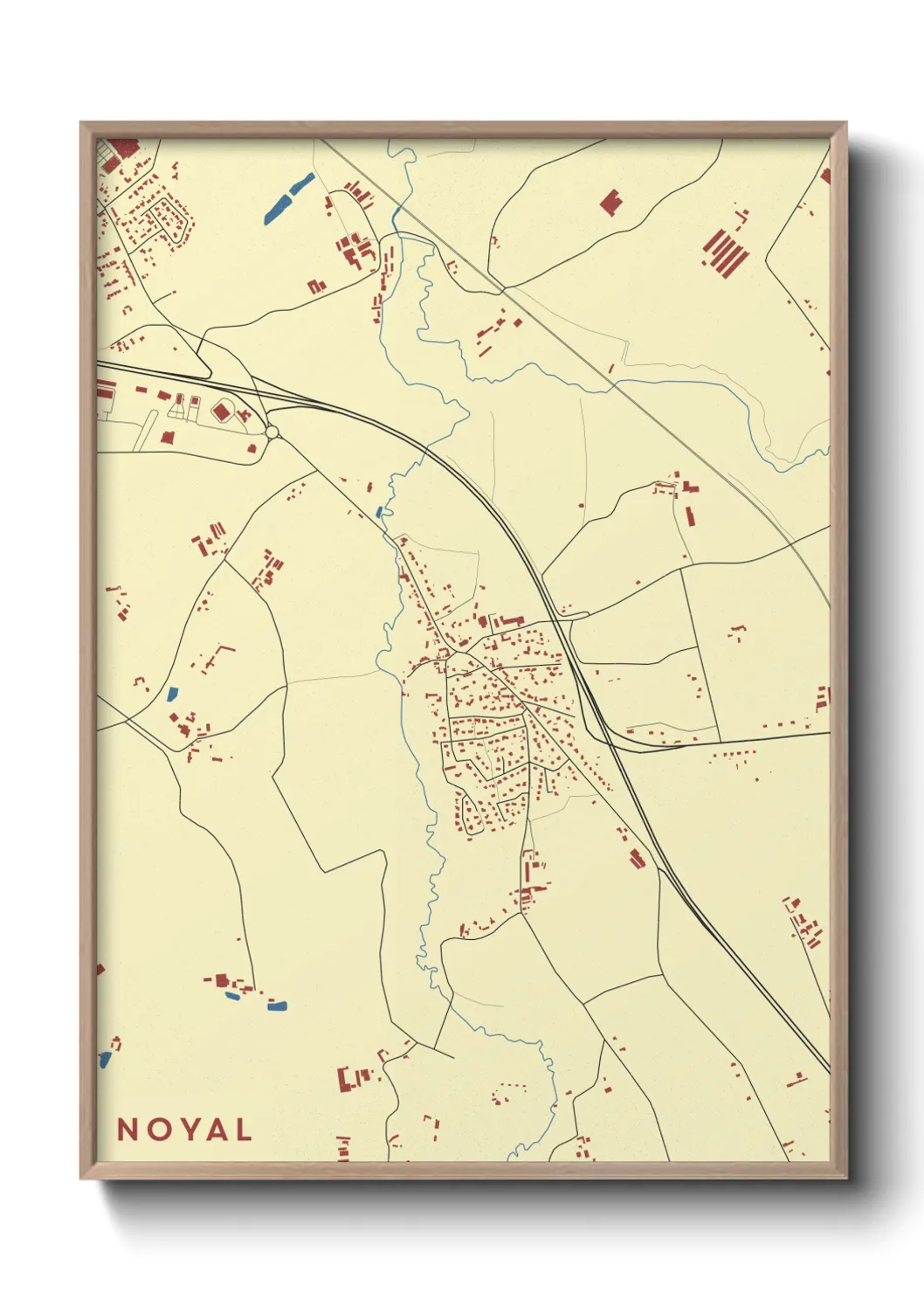 Une affiche de carte sur Noyal