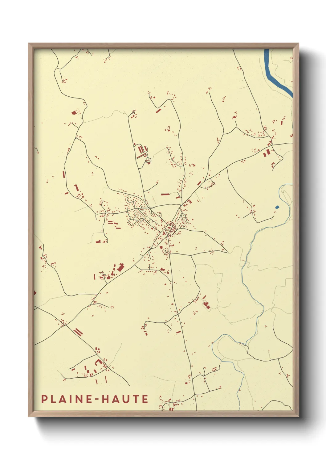 Une affiche de carte sur Plaine-Haute