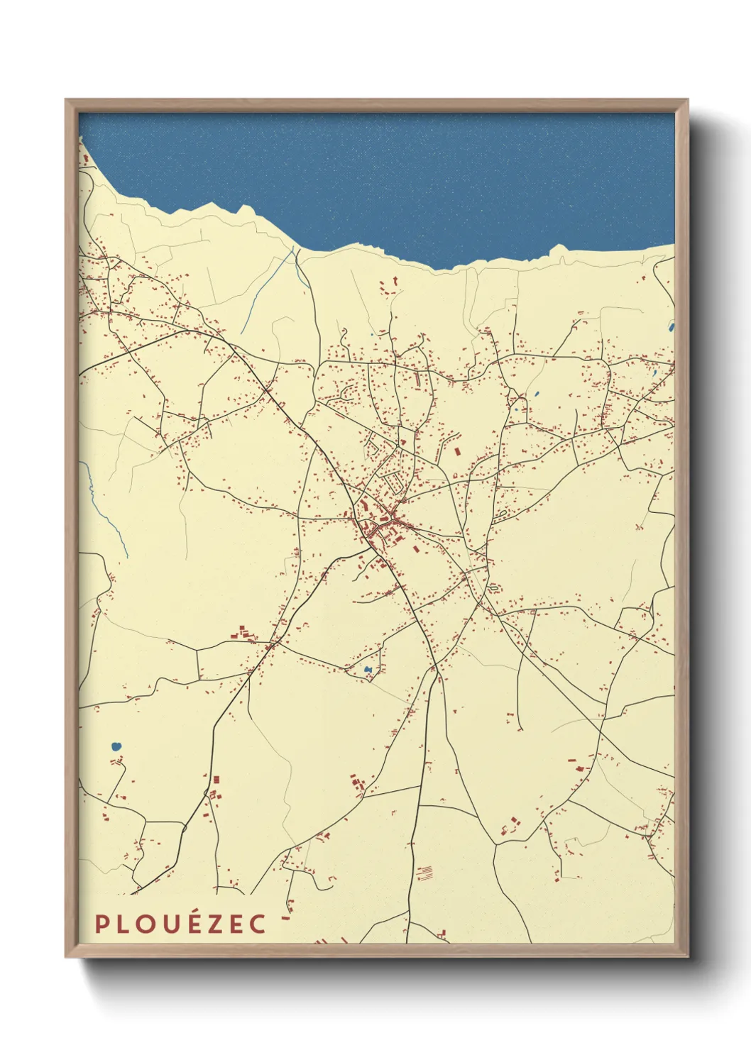 Une affiche de carte sur Plouézec