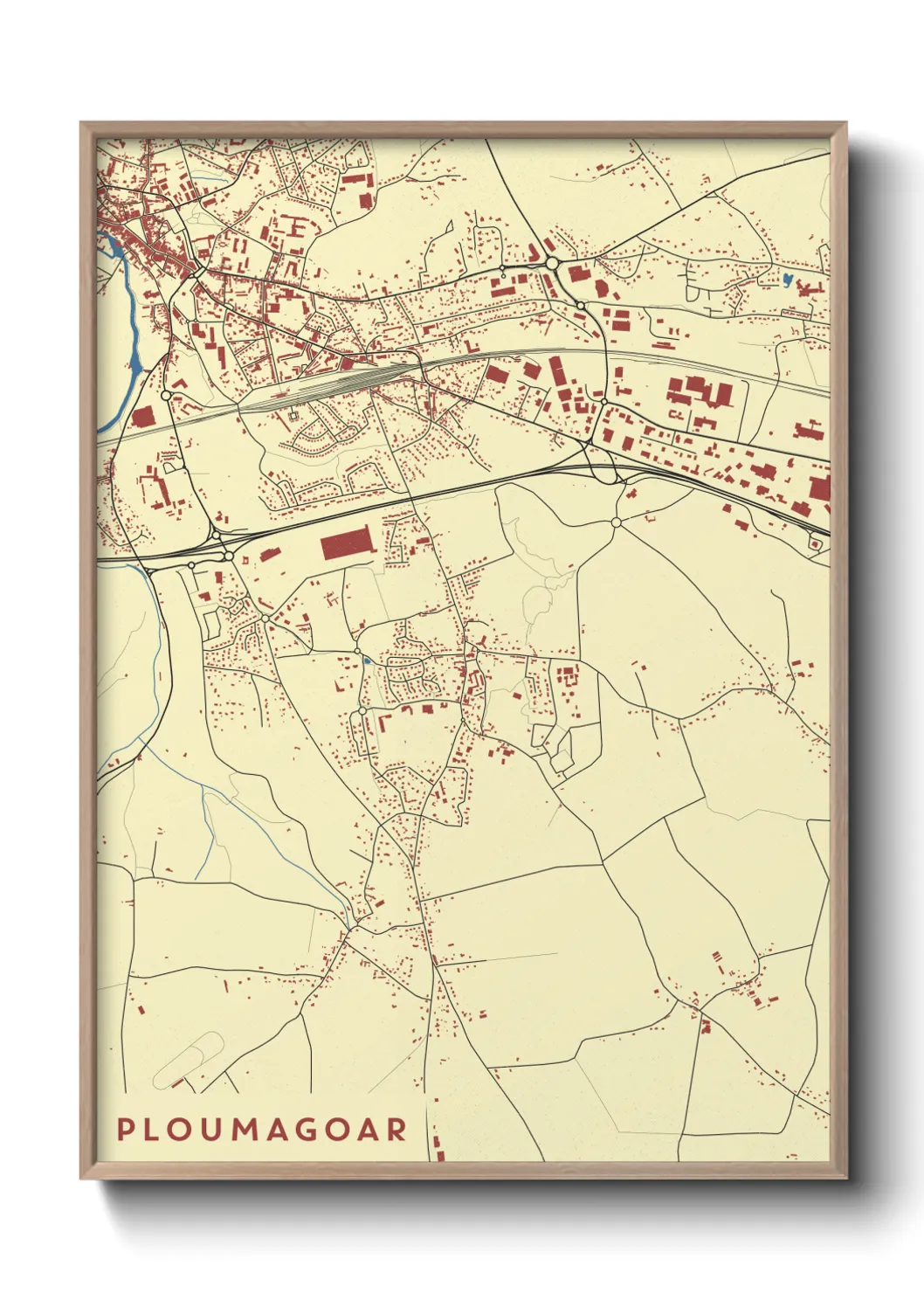 Une affiche de carte sur Ploumagoar