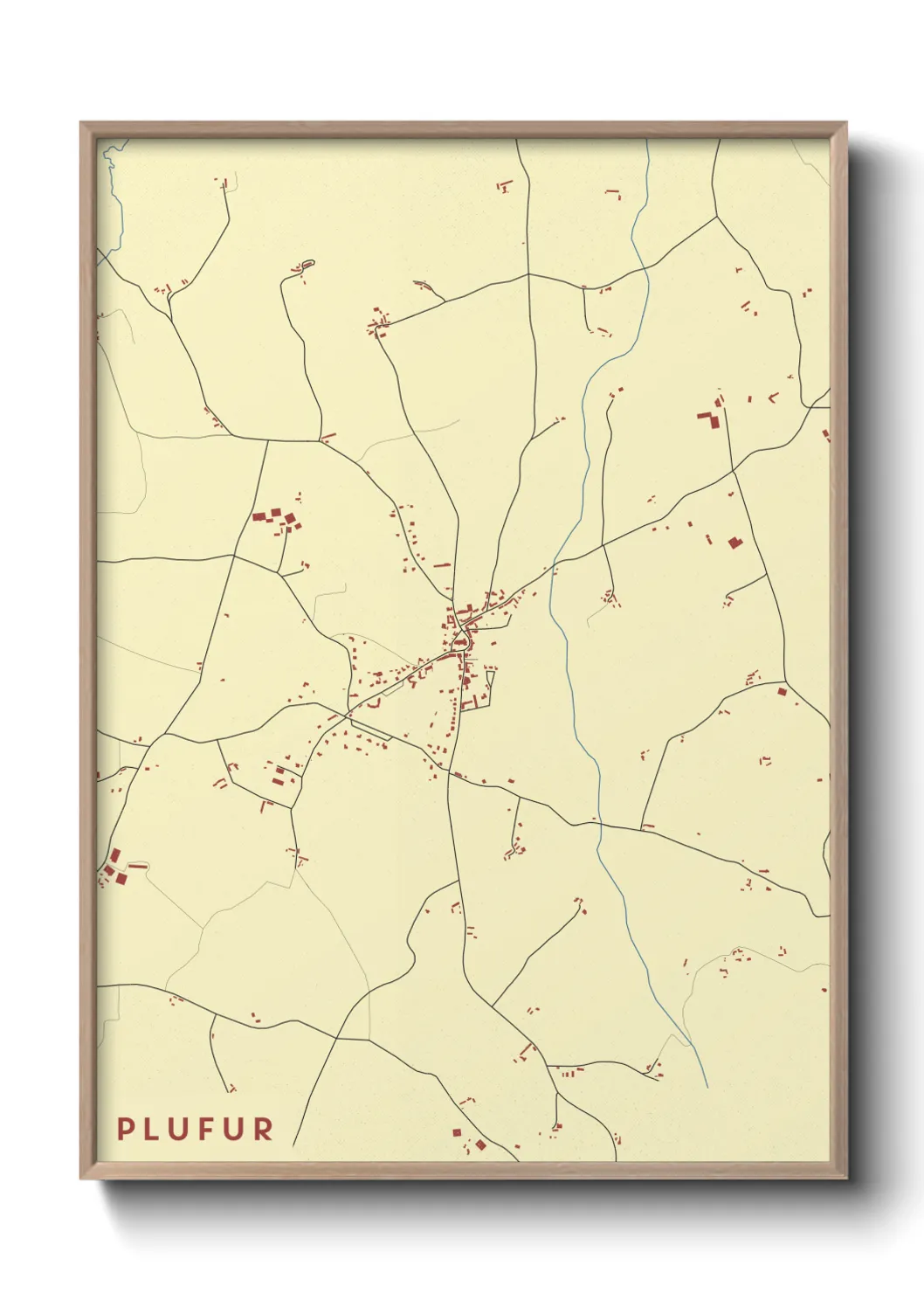 Une affiche de carte sur Plufur