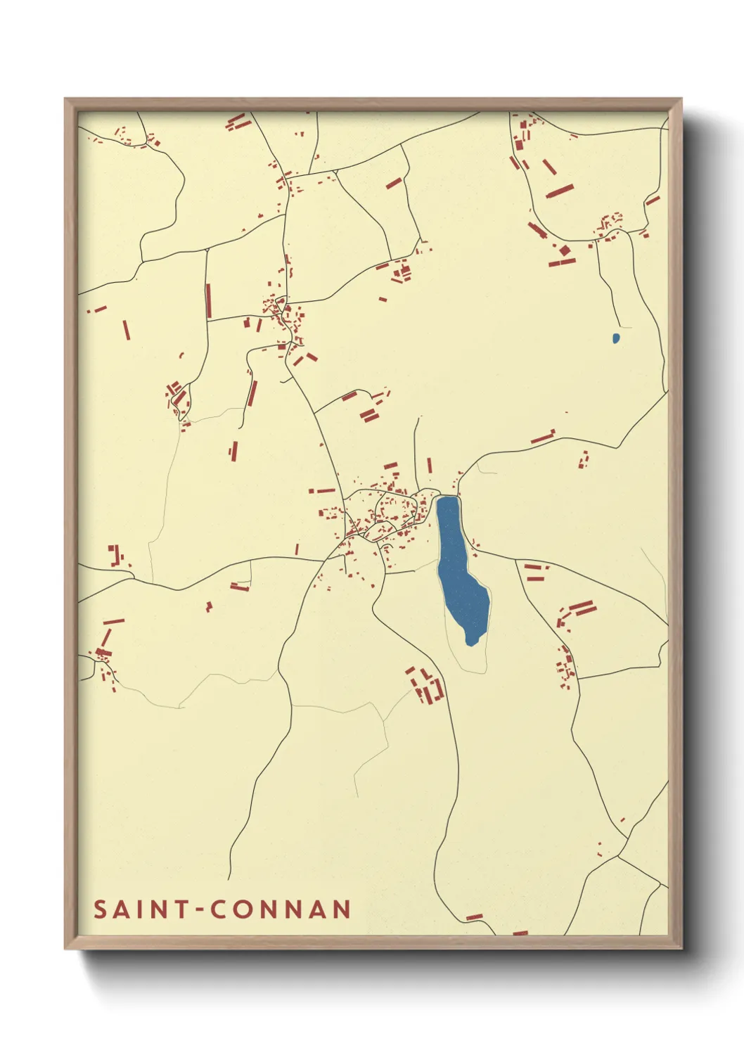 Une affiche de carte sur Saint-Connan