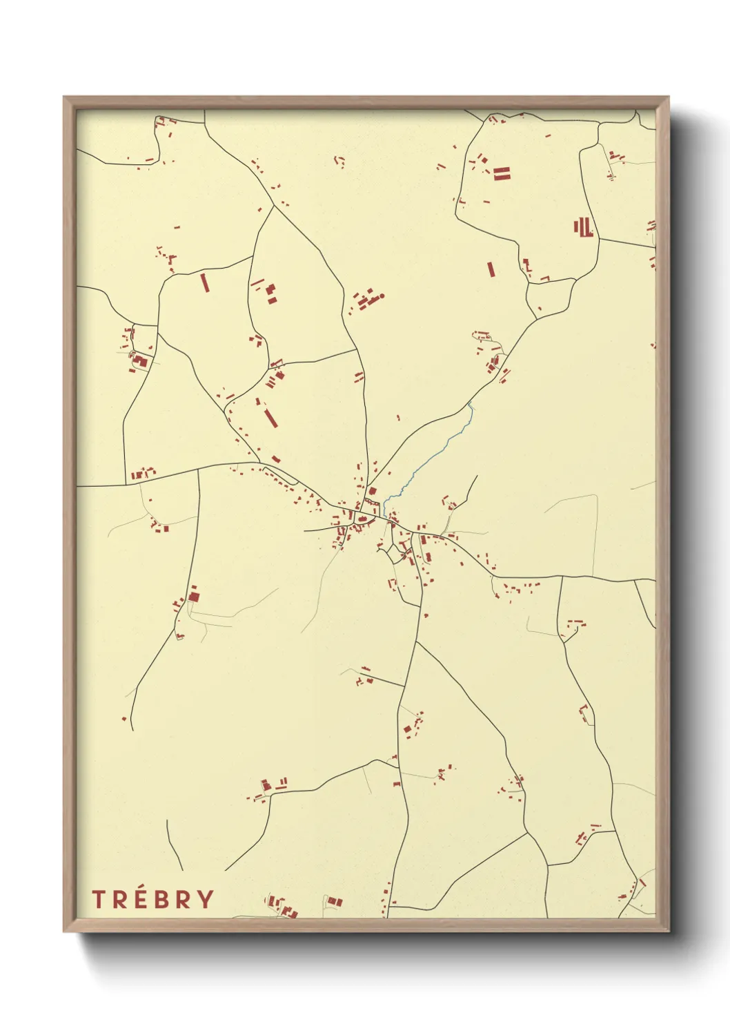 Une affiche de carte sur Trébry