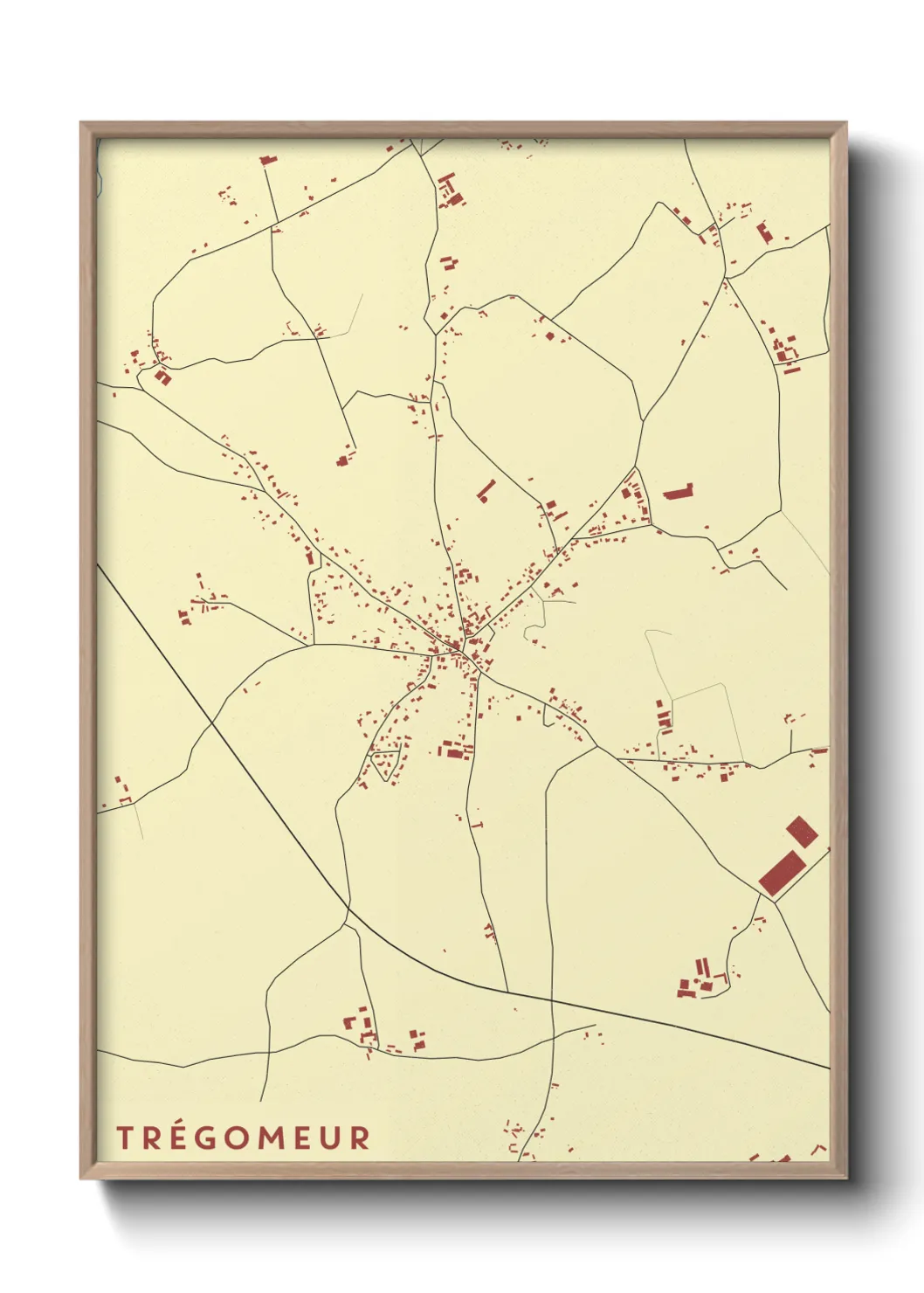 Une affiche de carte sur Trégomeur