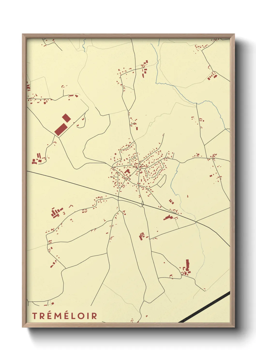 Une affiche de carte sur Tréméloir