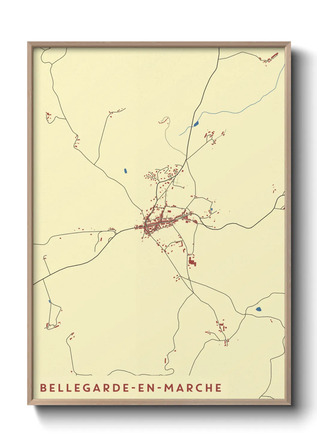 Une affiche de carte sur Bellegarde-en-Marche