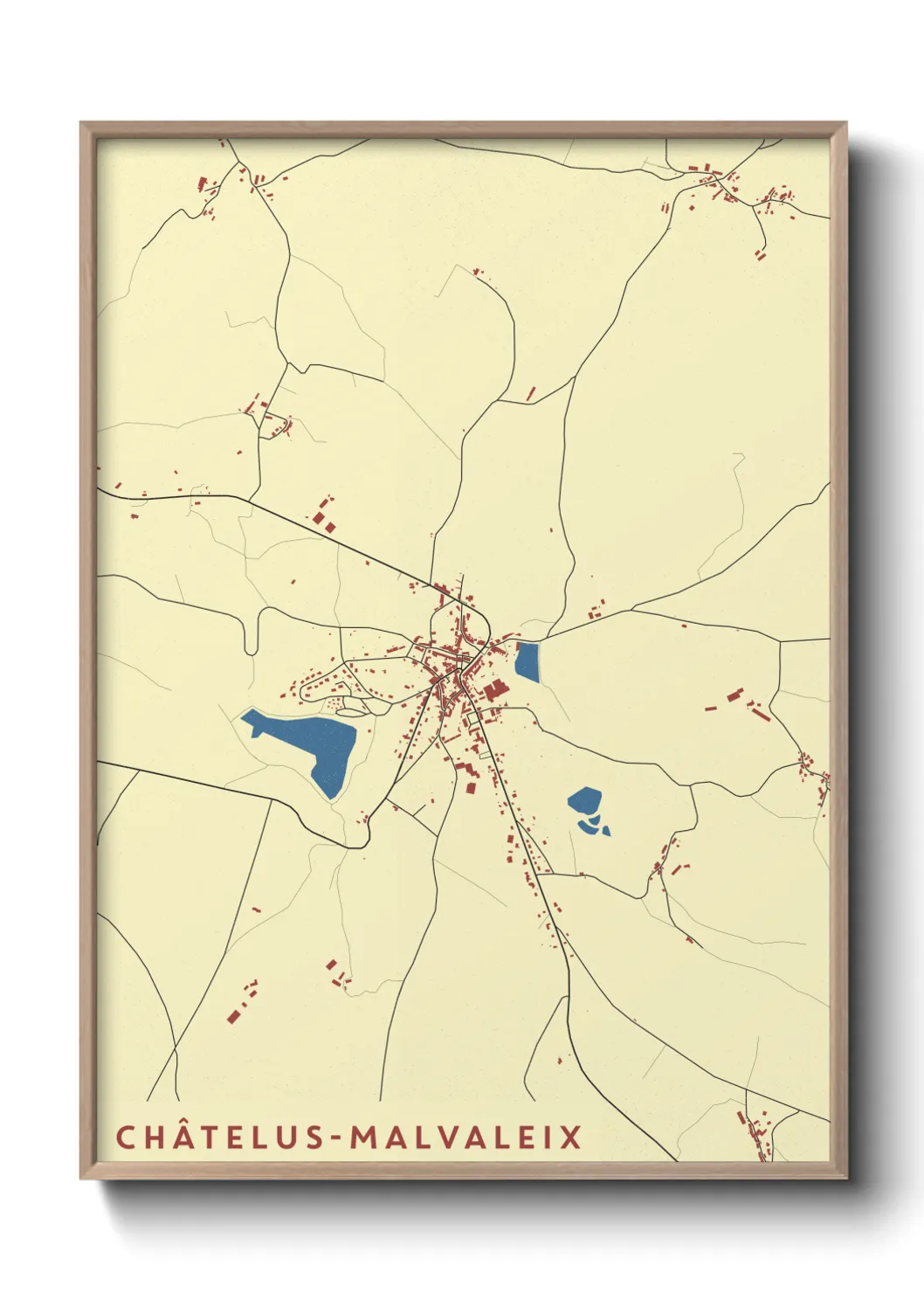 Un poster carteChâtelus-Malvaleix
