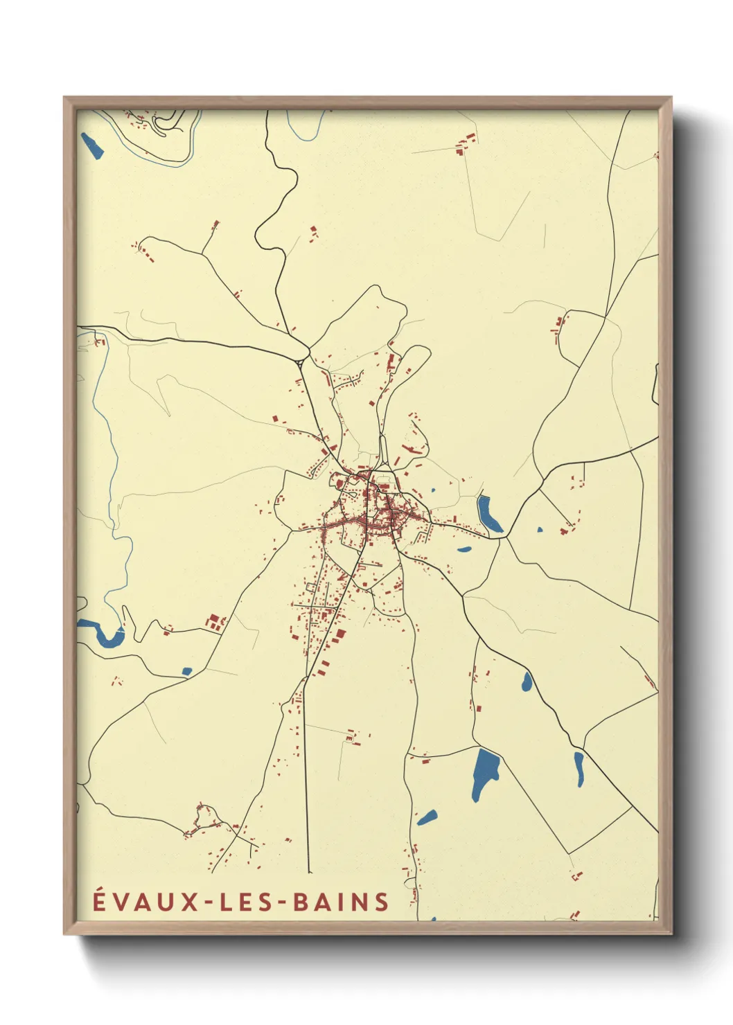 Un poster carteÉvaux-les-Bains
