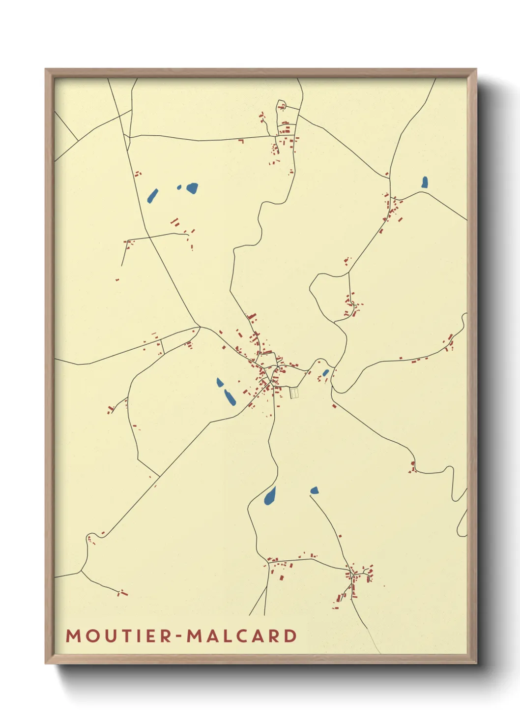 Une affiche de carte sur Moutier-Malcard