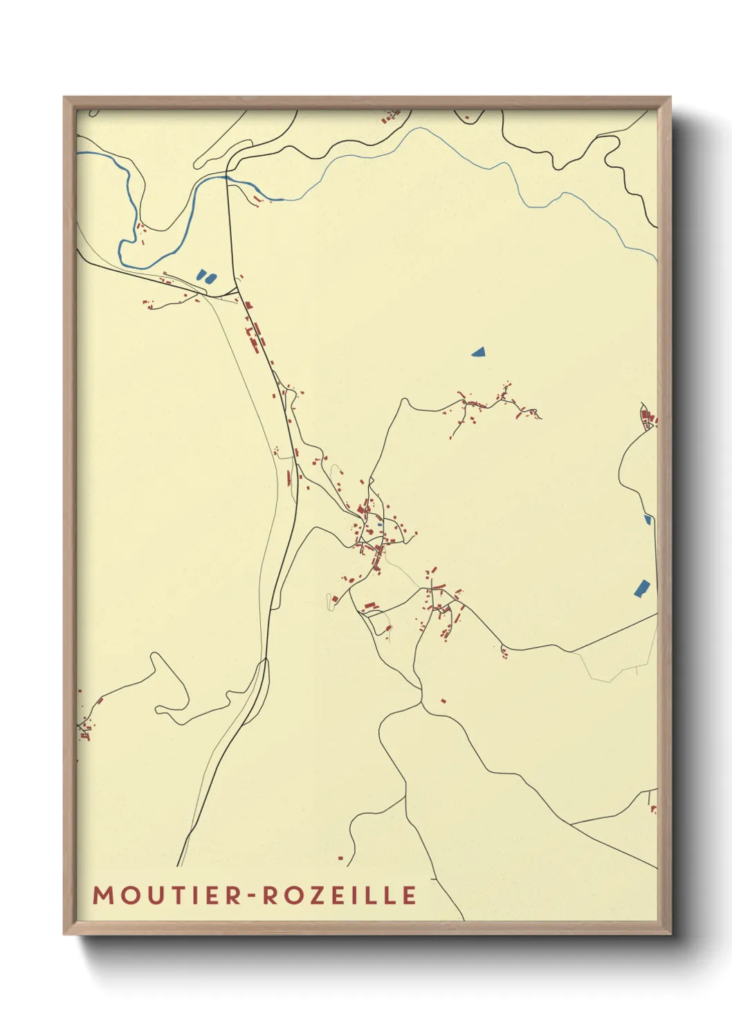 Un poster carteMoutier-Rozeille