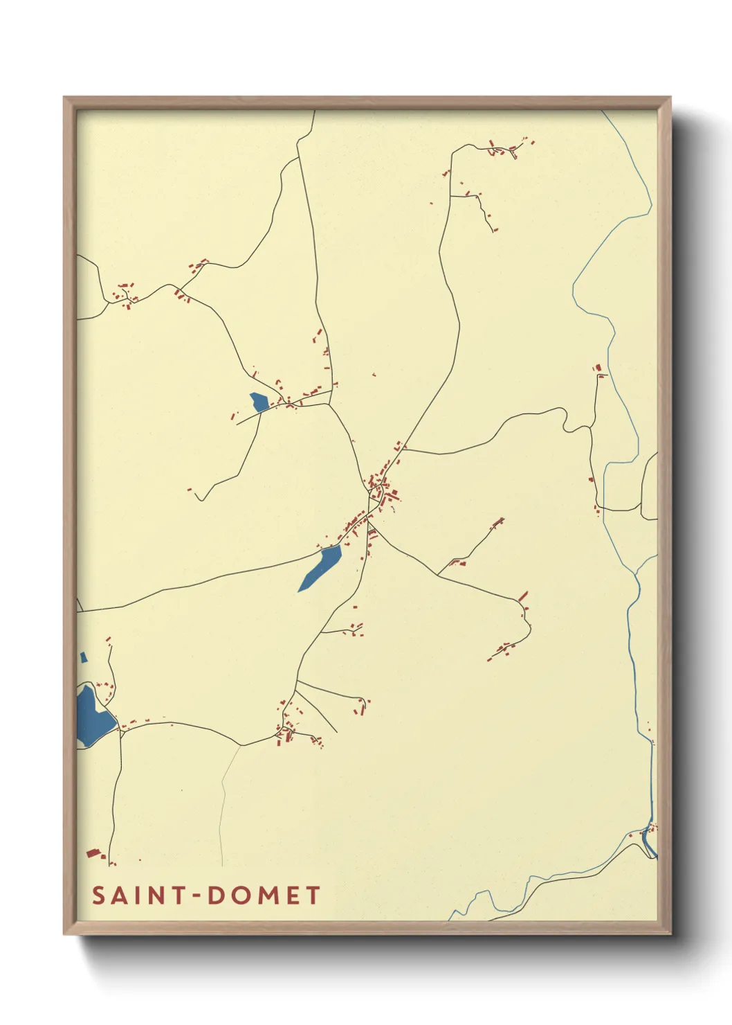 Une affiche de carte sur Saint-Domet