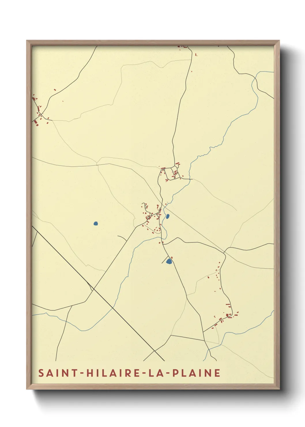 Un poster carteSaint-Hilaire-la-Plaine