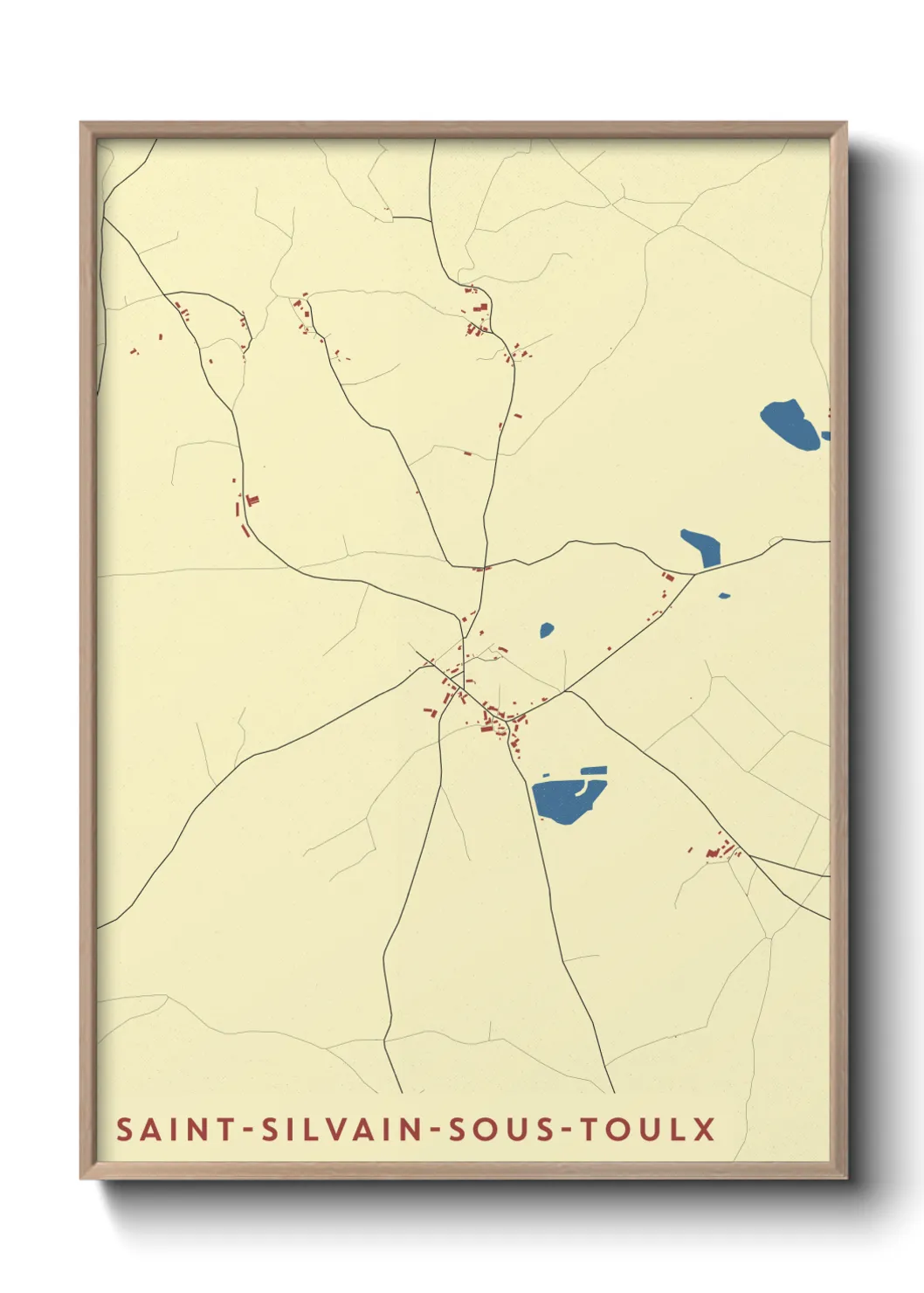 Un poster carteSaint-Silvain-sous-Toulx