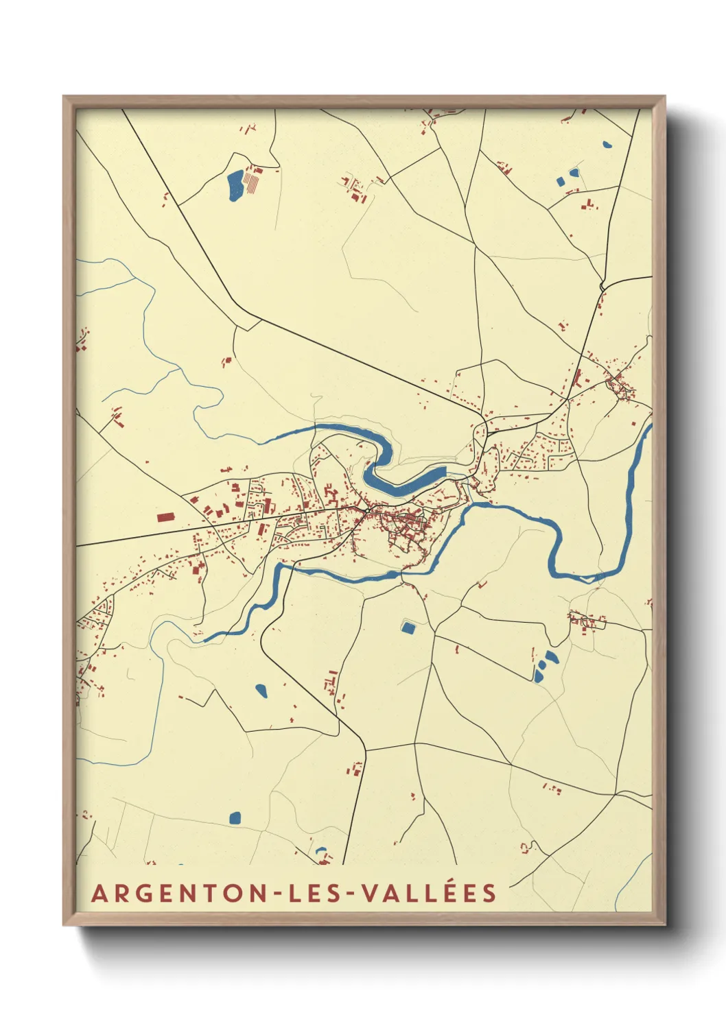 Un poster carteArgenton-les-Vallées