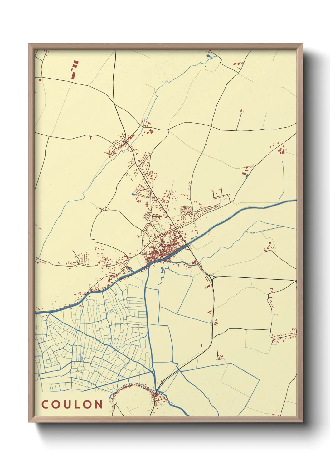 Une affiche de carte sur Coulon
