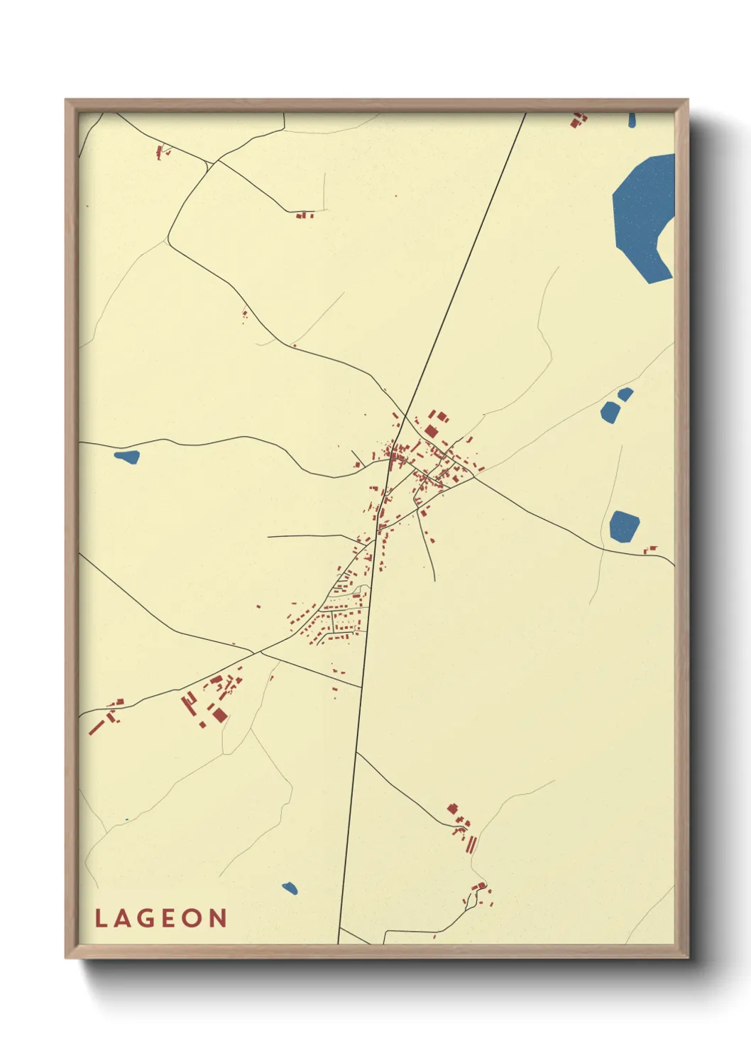 Une affiche de carte sur Lageon
