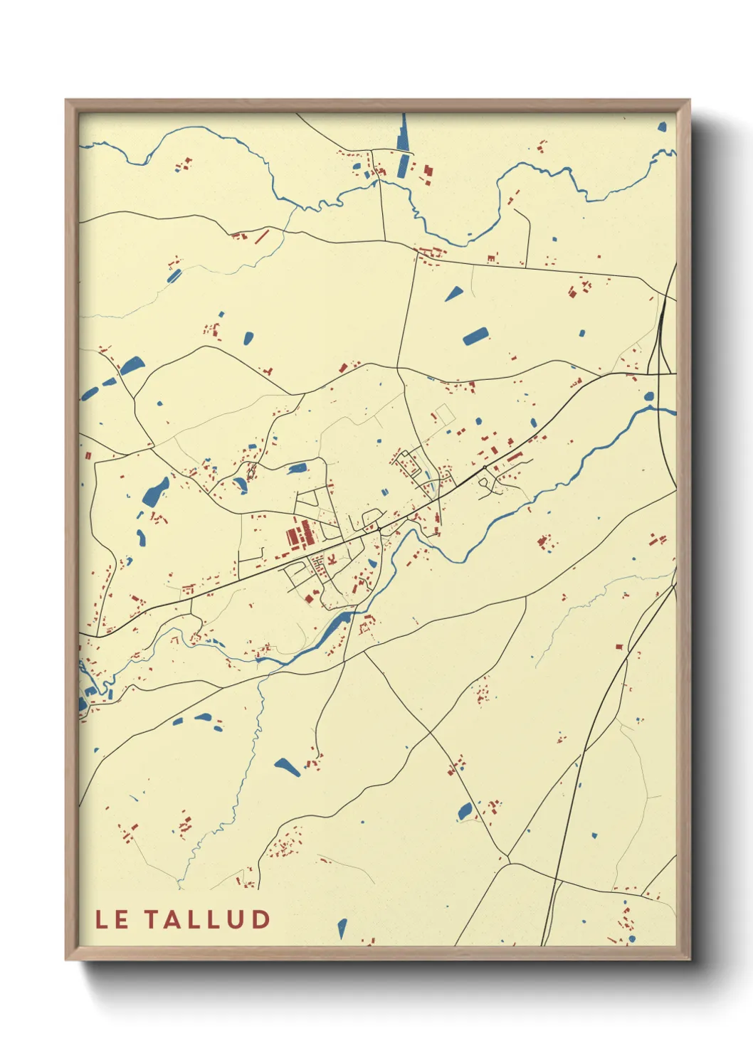 Une affiche de carte sur Le Tallud
