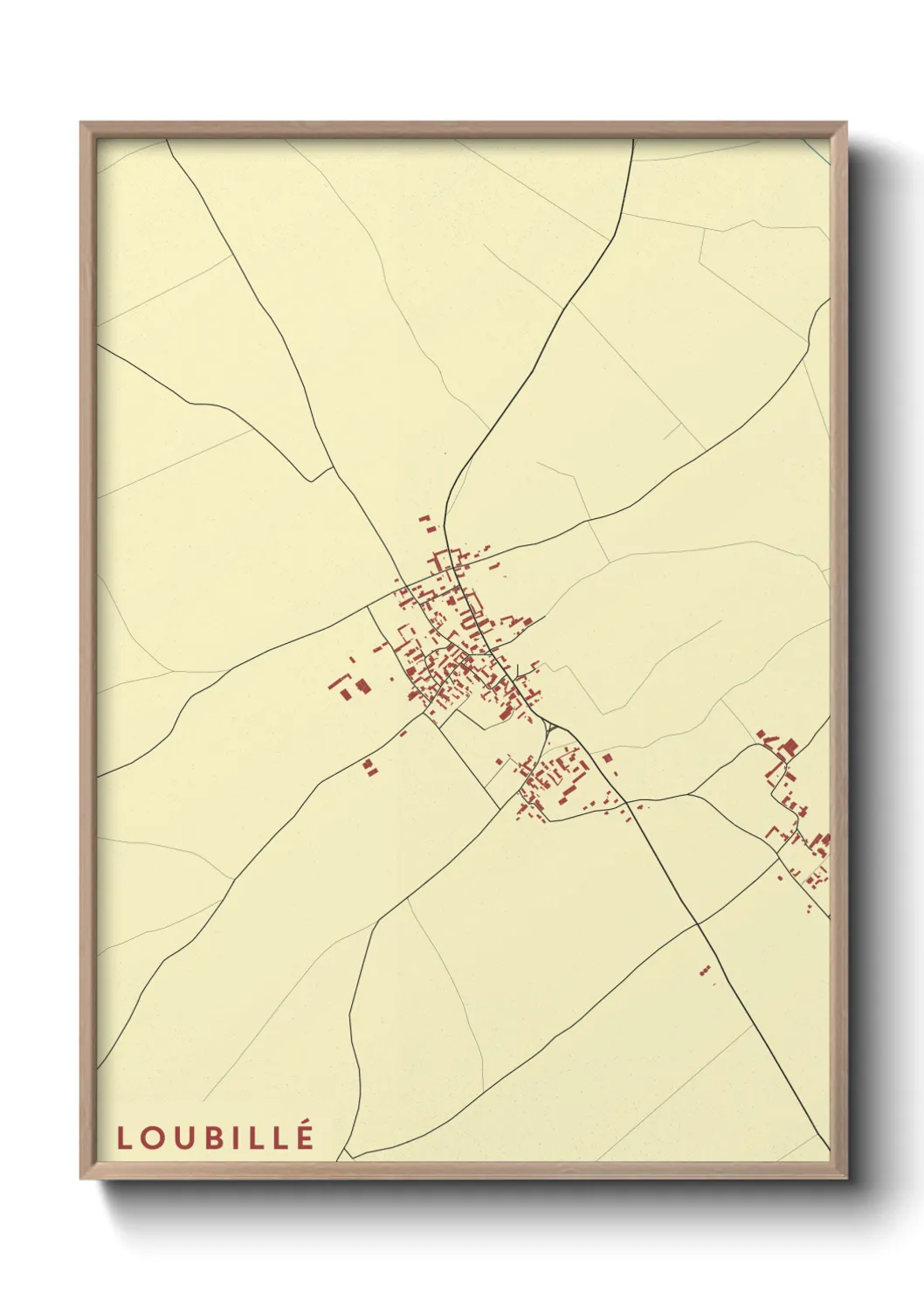 Une affiche de carte sur Loubillé