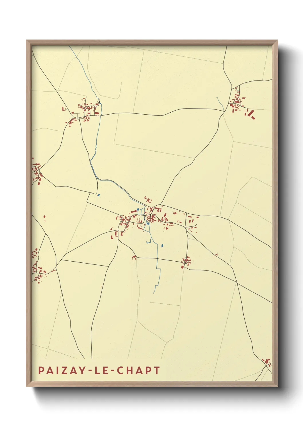 Un poster cartePaizay-le-Chapt