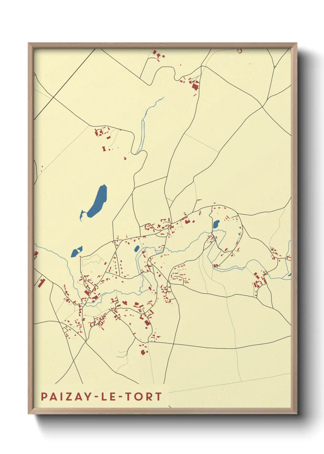 Un poster cartePaizay-le-Tort