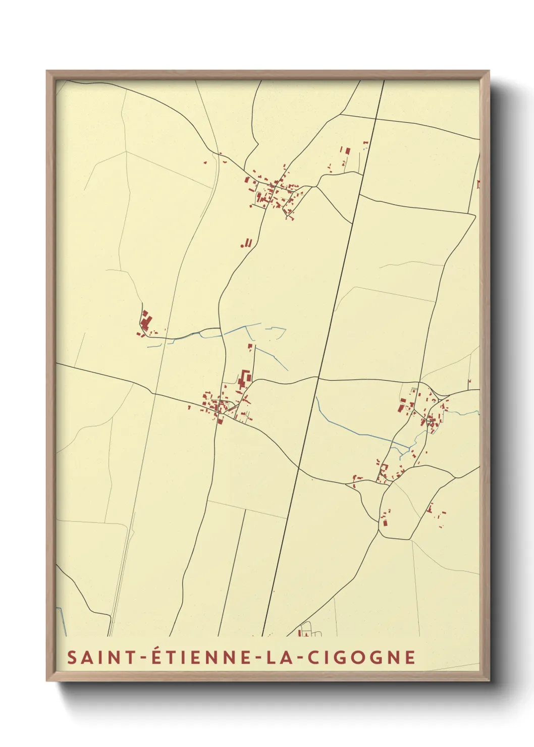 Un poster carteSaint-Étienne-la-Cigogne