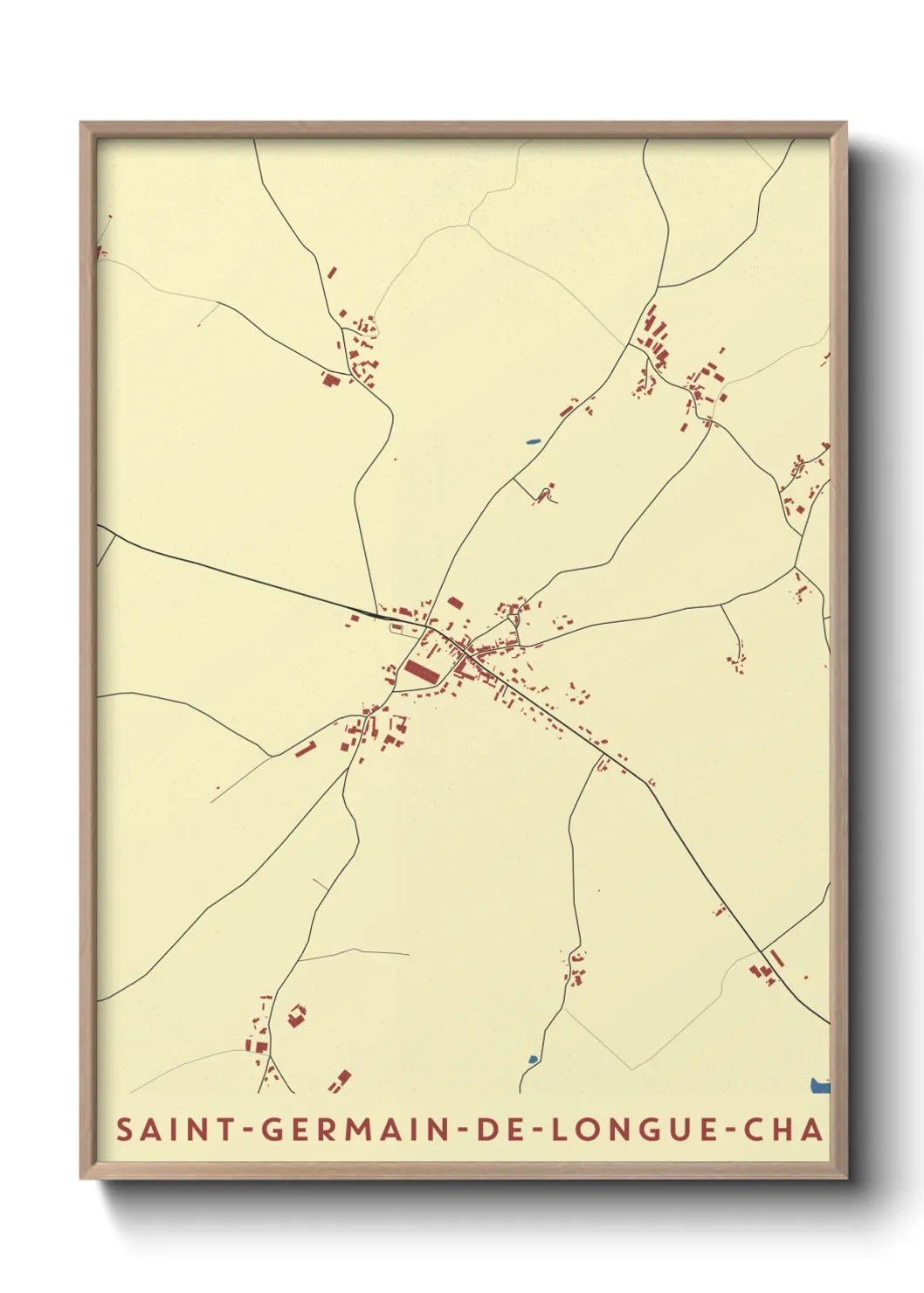 Une affiche de carte sur Saint-Germain-de-Longue-Chaume