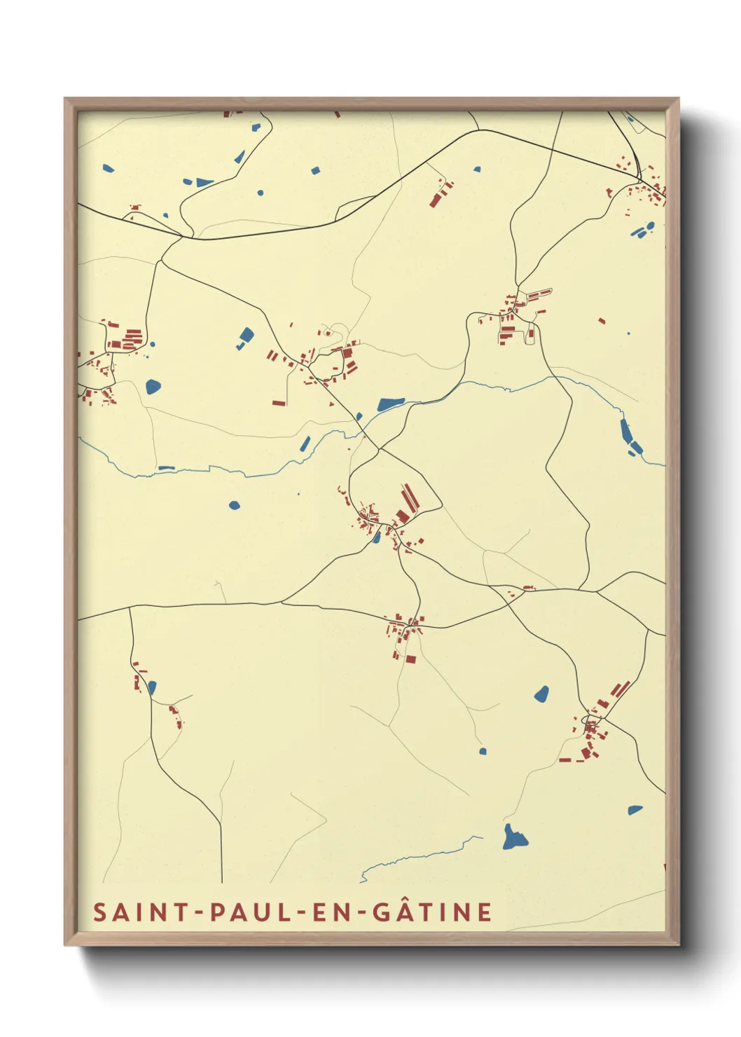 Une affiche de carte sur Saint-Paul-en-Gâtine